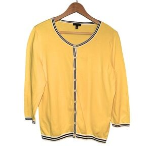 Talbots Yellow Button down Cardigan Size Large‎
